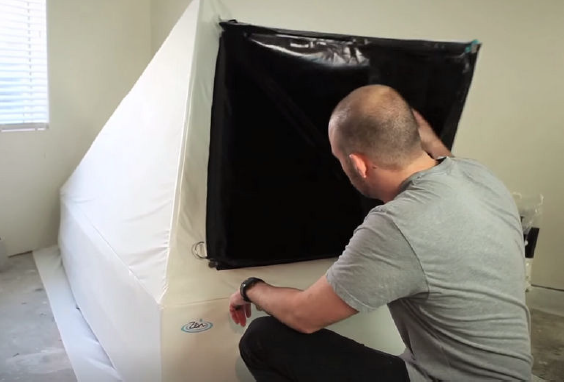  - The outside of the Tent features a white finish vinyl that looks great in any home, while the inside is made up of a black finish vinyl to effectively block out any external light.